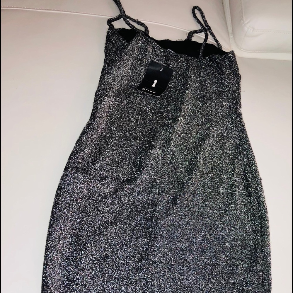 BLACK SHIMMER DRESS - Picture 2 of 2